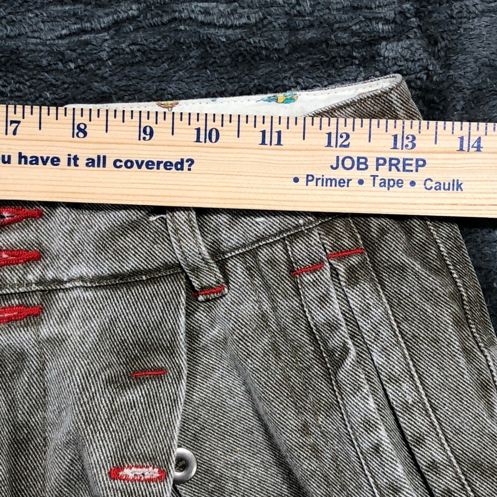 Vintage Brown Pleated Tapered Jeans Womens 9/10 - Picture 5 of 10